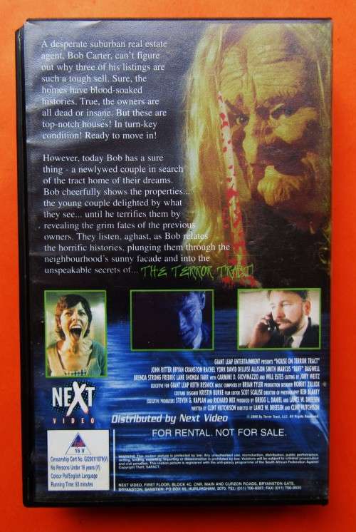 House on Terror Tract - John Ritter - Horror Movie VHS Tape (2001)