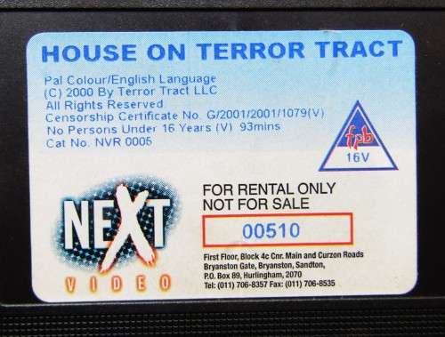 House on Terror Tract - John Ritter - Horror Movie VHS Tape (2001)