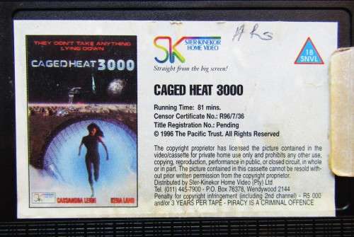 Caged Heat 3000 - Lisa Boyle - Sci-Fi Movie VHS Tape (1996)