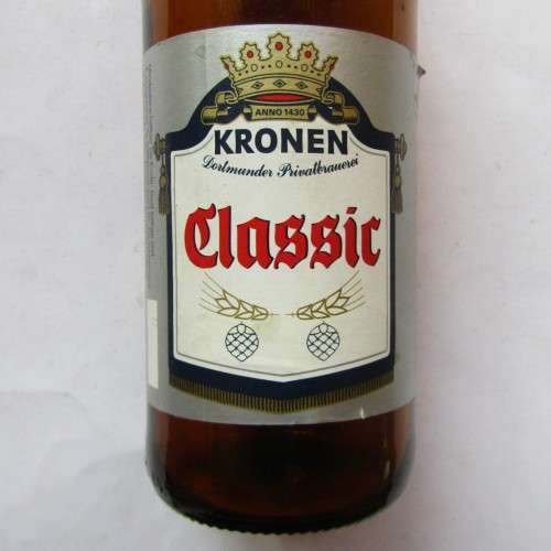 Old German Kronen Classic 0,33l Beer Bottle with Cap