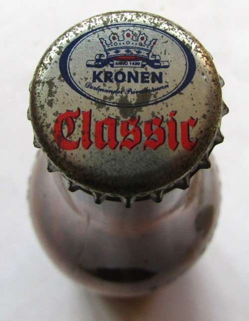 Old German Kronen Classic 0,33l Beer Bottle with Cap