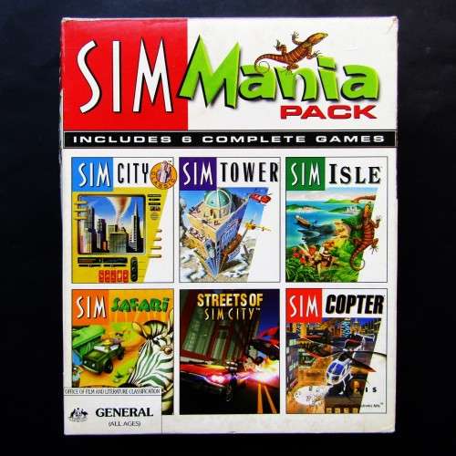 Sim Mania Pack - 6 Disc Big Box PC Game (2000)