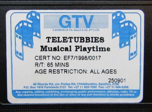 Teletubbies: Musical Playtime - Children`s VHS Video Tape (1998)