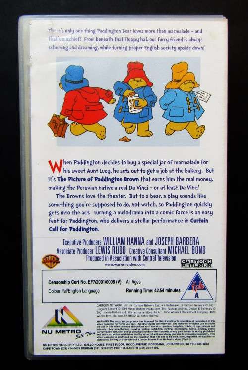The Picture of Paddington Bear - Children`s VHS Tape (2001)