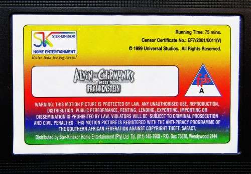 Alvin and the Chipmunks meet Frankenstein - VHS Video Tape (2001)