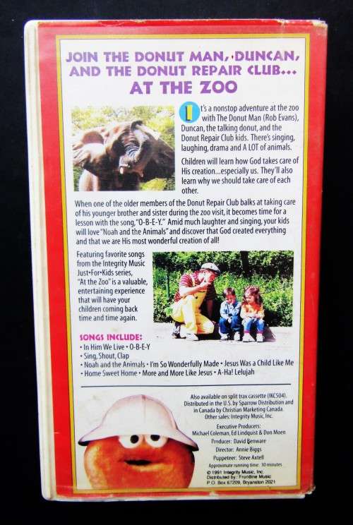 The Donut Man Repair Club at the Zoo - Children`s VHS Tape (1993)