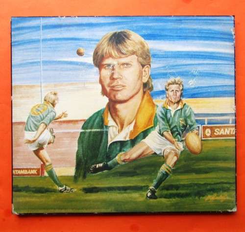 Old Naas Botha Springbok Rugby Chipboard Art Display