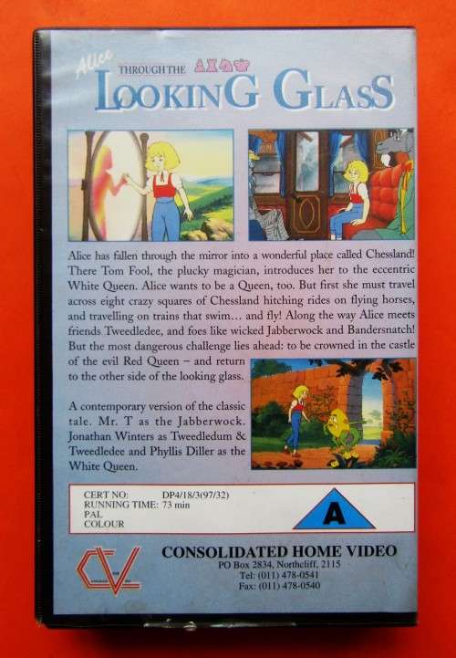 Alice Through the Looking Glass - Children`s VHS Tape (1997)