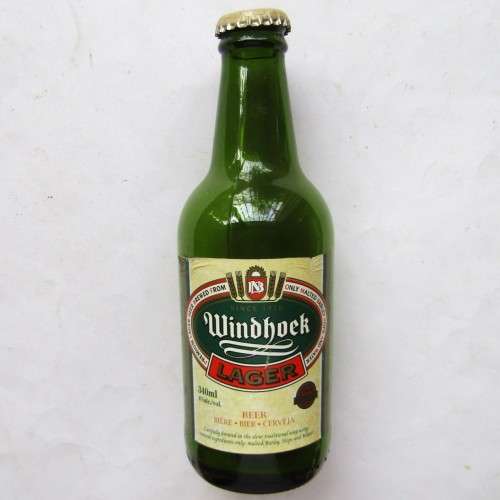 Old Namibia Windhoek Lager 340ml Beer Bottle with Cap