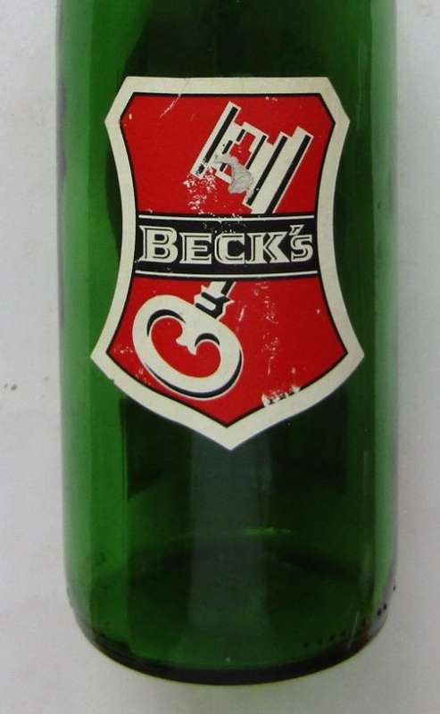 Old German Beck`s 330ml Beer Bottle with Cap