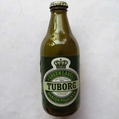 Old Denmark Tuborg 330ml Beer Bottle with Cap