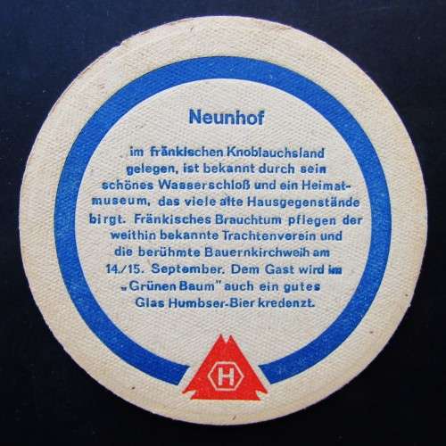 4 Old German Neunhof Beer Coasters