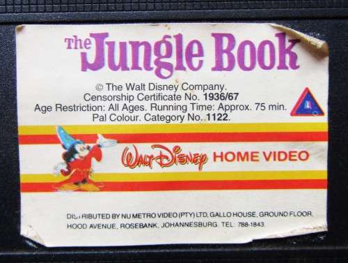 The Jungle Book - Walt Disney VHS Video Tape