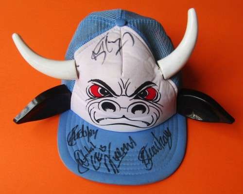Old Signed Blue Bulls Rugby Cap with Horns