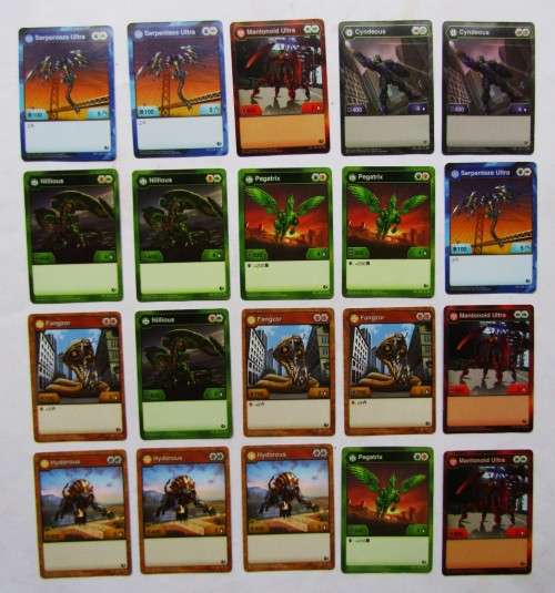 Lot of 20 Bakugan Trading Cards