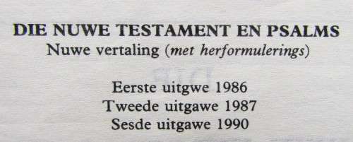 1990 SADF Afrikaans Pocket Bible