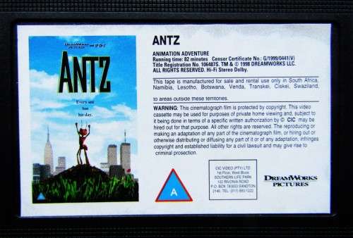 Antz - Animation Movie VHS Tape (1999)