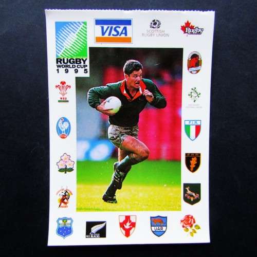 1995 Rugby World Cup - Joost vd Westhuizen Postcard