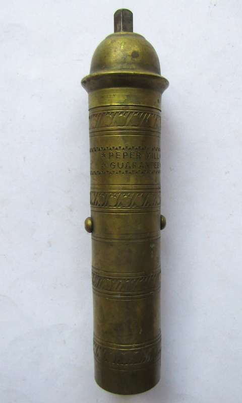 Old Made in Greece Brass Pepper Mill
