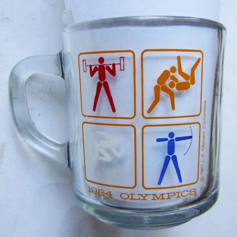 1984 Los Angeles Olympic Games McDonalds Glass Mug