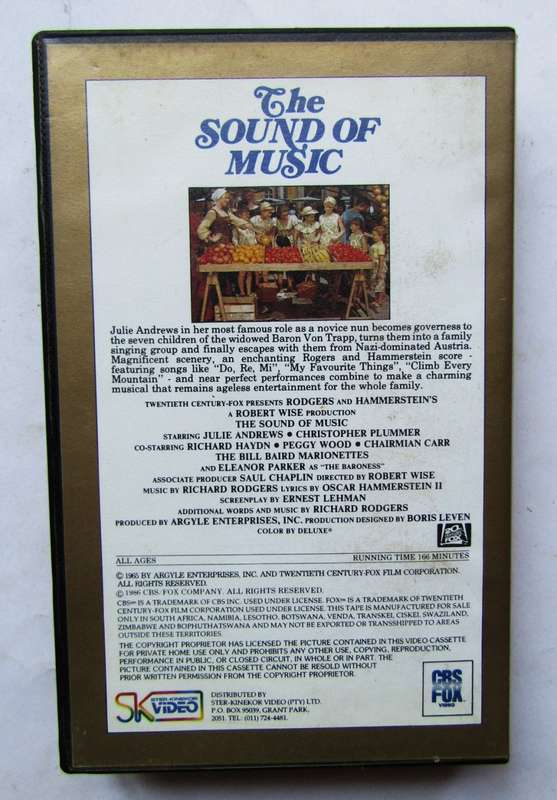 The Sound of Music - Movie VHS Tape (1983)