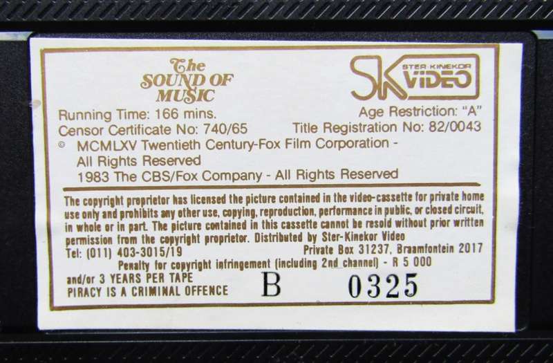 The Sound of Music - Movie VHS Tape (1983)