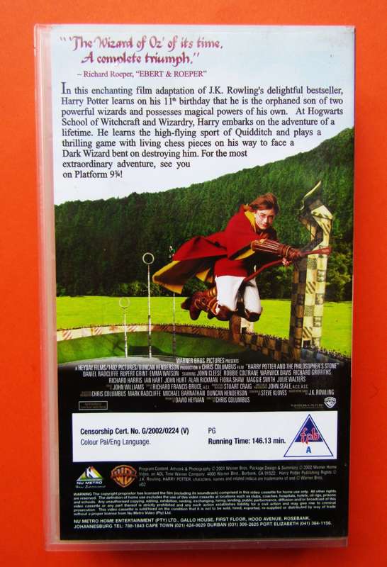 Harry Potter and the Philosopher`s Stone - Movie VHS Tape (2002)