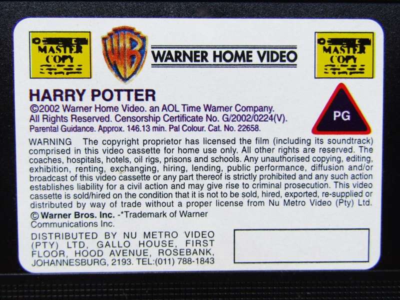 Harry Potter and the Philosopher`s Stone - Movie VHS Tape (2002)