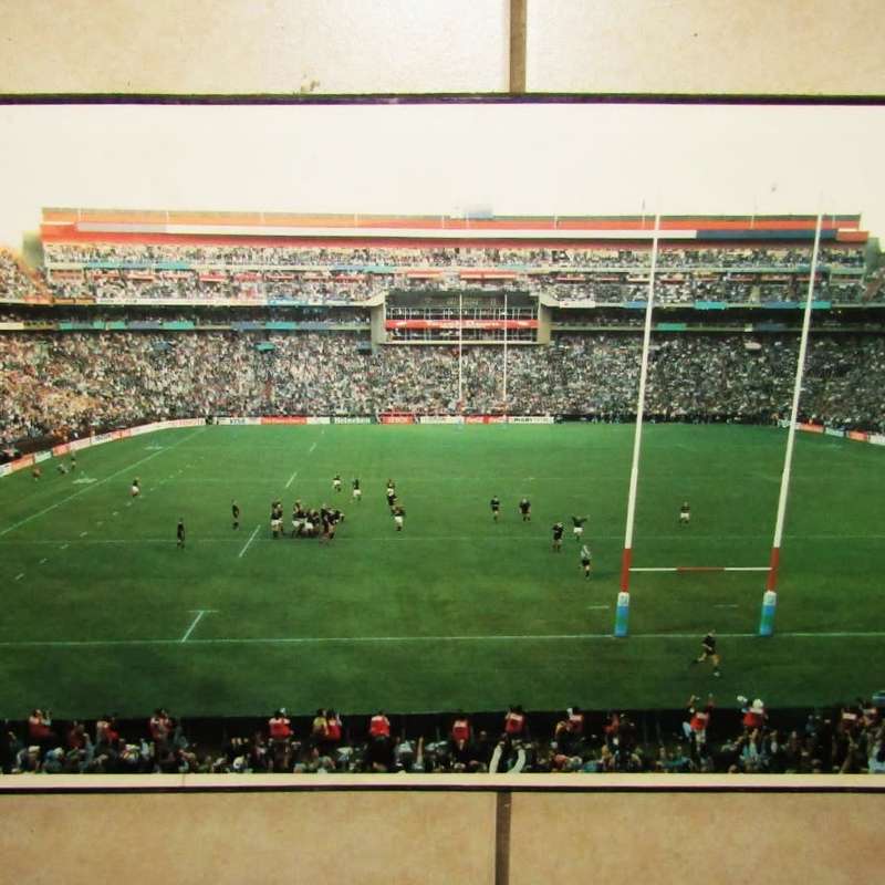1995 Rugby World Cup Final Drop Goal Hardboard Photo Plaque