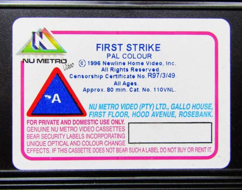 First Strike - Jackie Chan - Movie VHS Tape (1997)