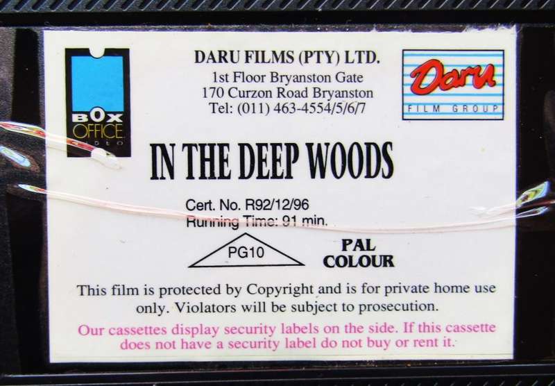 In the Deep Woods - Rosanna Arquette - Movie VHS Tape (1992)