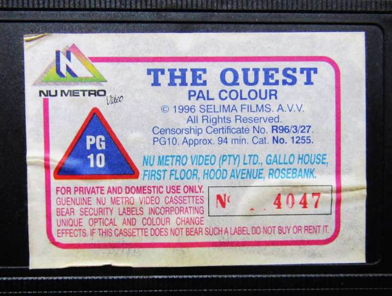 The Quest - Jean Claude Van Damme - Movie VHS Tape (1996)