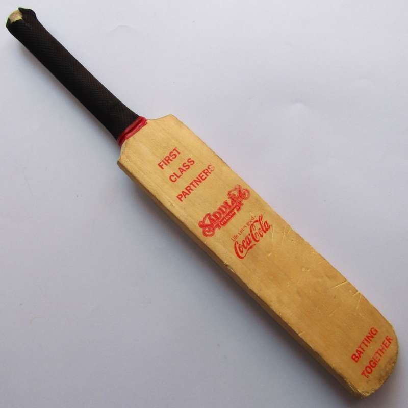 Old Saddles and Coca Cola Mini Cricket Bat