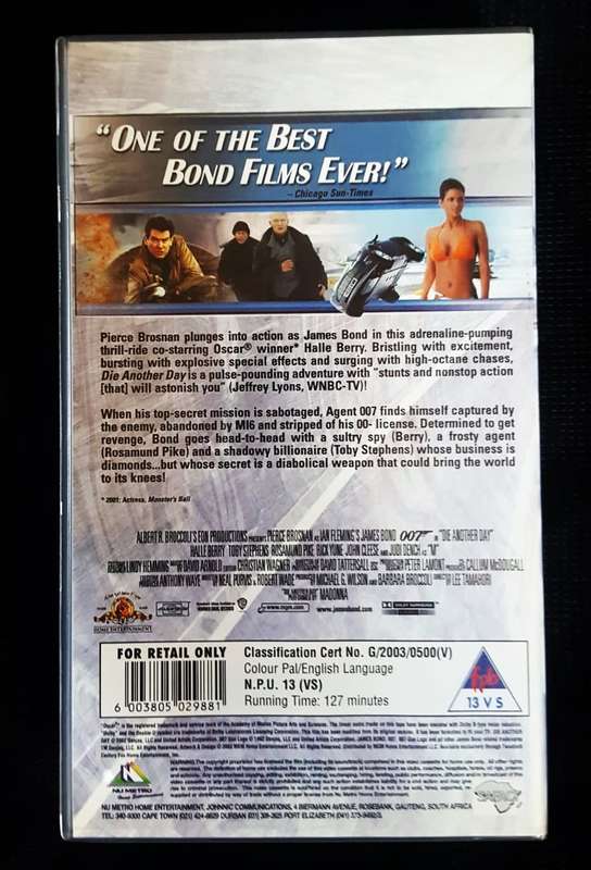 Die Another Day - James Bond 007 - VHS Tape (2003)