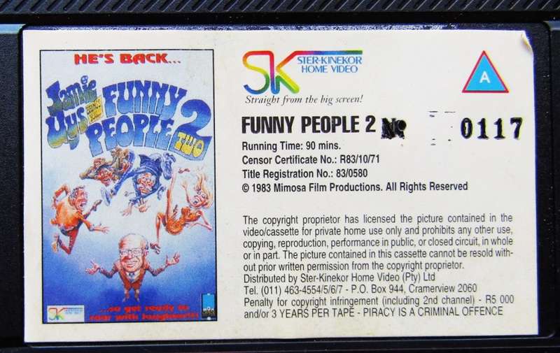 Funny People 2 - Jamie Uys - VHS Video Tape (1983)