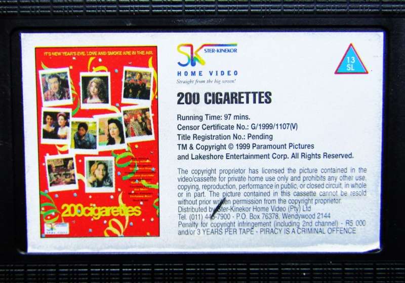 200 Cigarettes - Ben Affleck - Movie VHS Tape (1999)