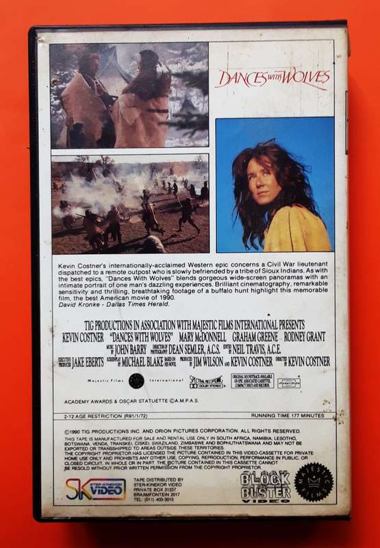 Dances with Wolves - Kevin Costner - Movie VHS Tape (1991)