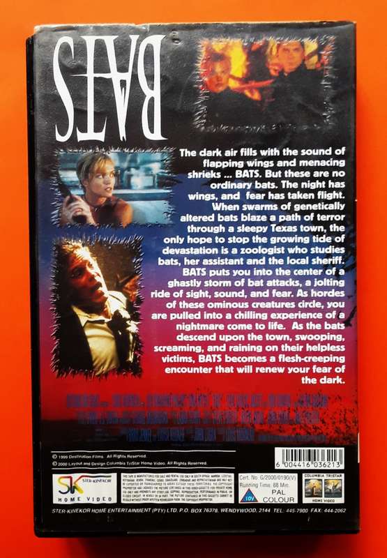 Bats - Lou Diamond Phillips - Horror Movie VHS Tape (2000)