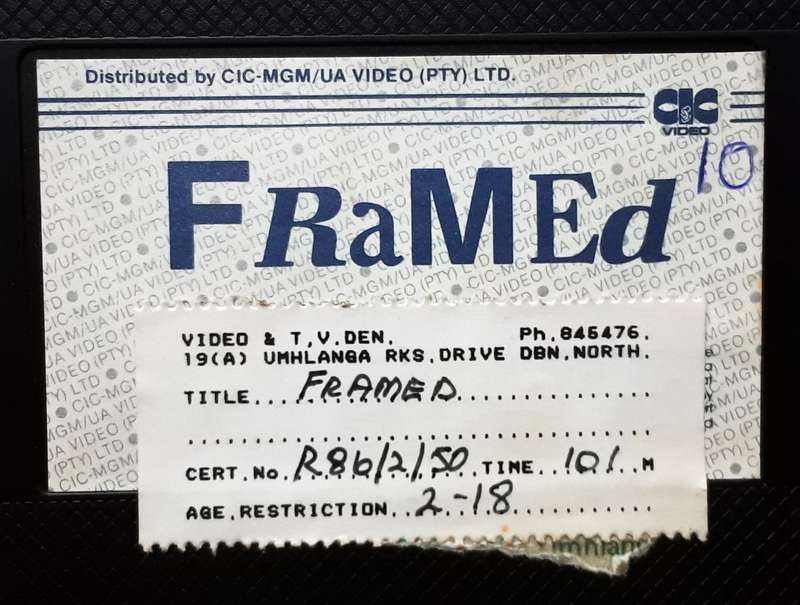 Framed - Joe Don Baker - Crime Movie VHS Tape (1986)