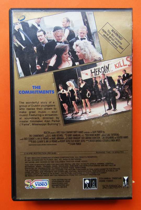 The Commitments - Robert Arkins - Movie VHS Tape (1992)
