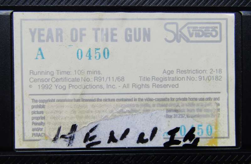 Year of the Gun - Sharon Stone - Action Movie VHS Tape (1992)