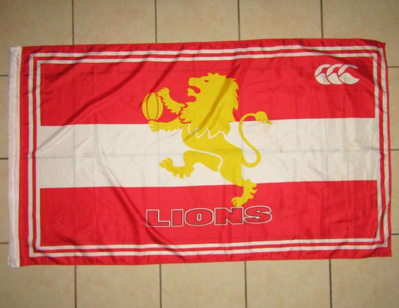 Large Lions Rugby Flag