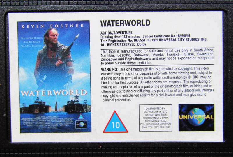 Waterworld - Kevin Costner - Movie VHS Tape (1995)
