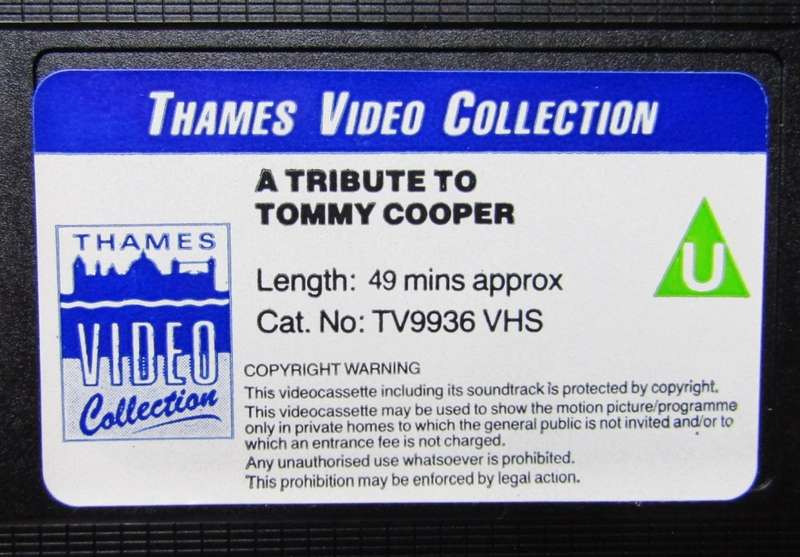 A Tribute to Tommy Cooper - Comedy VHS Video Tape (1986)