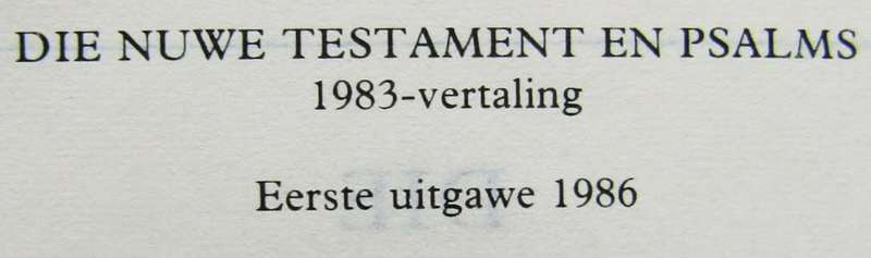 1986 SADF Afrikaans Pocket Bible