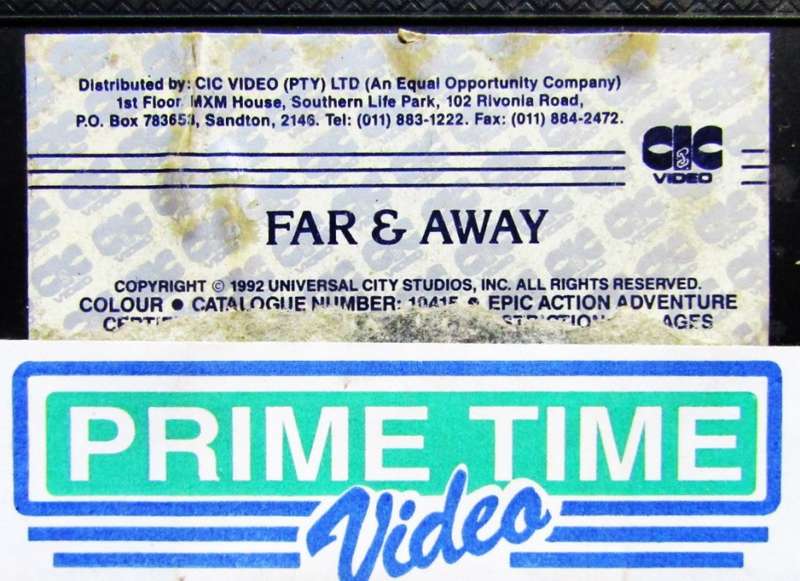 Far and Away - Tom Cruise and Nicole Kidman - Movie VHS Tape (1992)