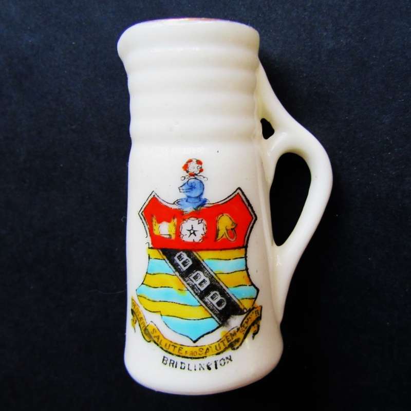 Early 1900`s Longton Willow Art - Small Bridlington Water Pitcher - Crested China