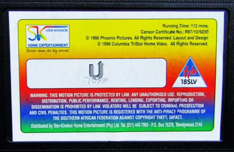 U Turn - Sean Penn - Movie VHS Tape (1998)