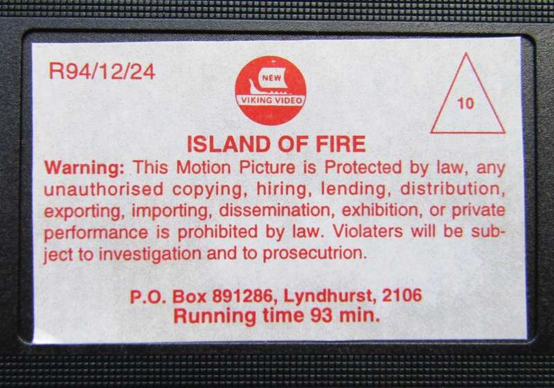 Island of Fire - Jackie Chan - Movie VHS Tape (1994)