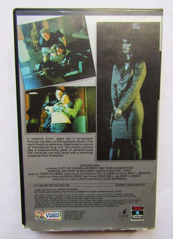 Crackdown - Cliff De Young - Movie VHS Tape (1991)